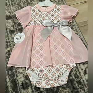 Stephan Baby one piece bubble spring summer outfit. Baby girls